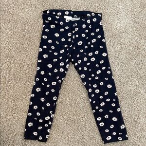 H&M Dark Blue Daisy Print Kids Leggings
